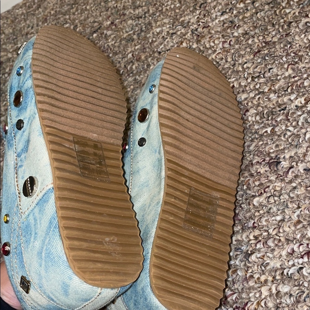 Womens Like New Azalea Wang Mai Denim Sneakers - Picture 5 of 9